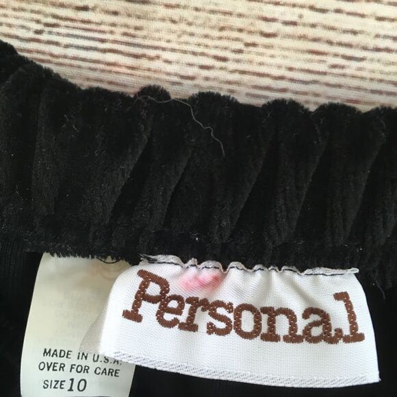 VINTAGE PERSONAL MAXI SKIRT IN BLACK VELVET - Picture 5 of 7